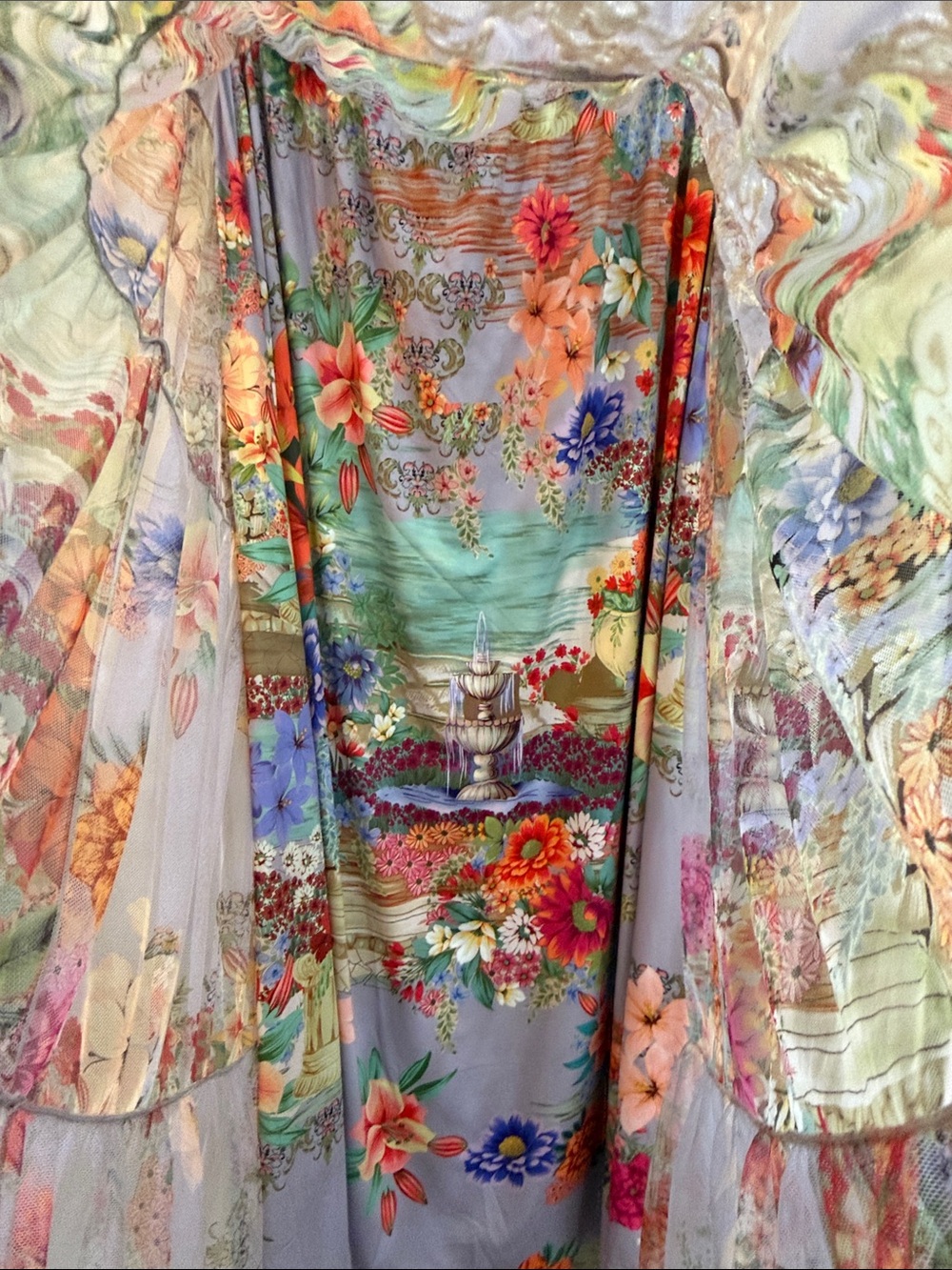 Johnny Was Tiered Maxi Skirt with Floral Embroidery NWT Size M - Picture 7 of 10